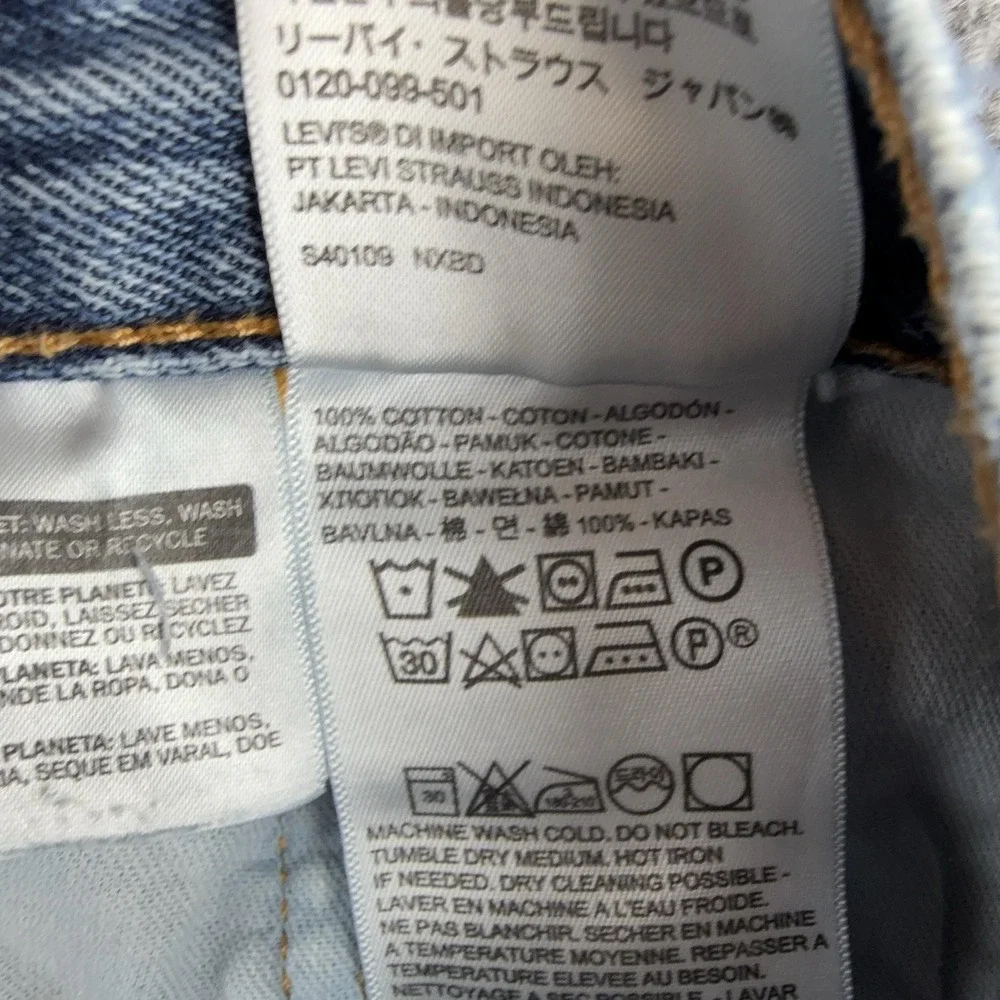 Levis 505 Jeans Mens 33x29 Blue Medium Wash Regular Fit Straight Denim Pants